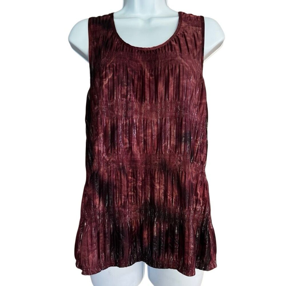 Vintage Y2K Shimmery Burgundy Whimsigoth Fairy Top S